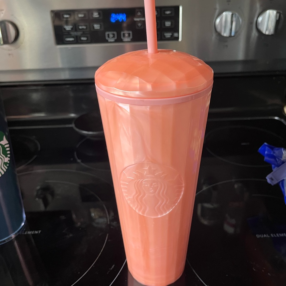 Starbucks peach/orange Pearl cup